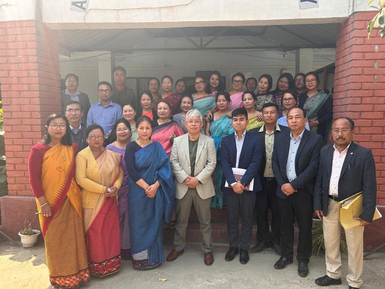 With faculty during an institutional visit